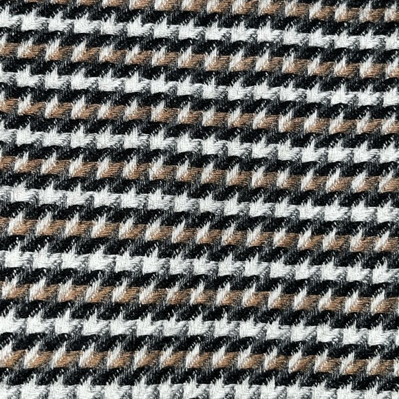 Talbots size 10 pleated wool skirt houndstooth black tan academia preppy mature - Picture 9 of 9